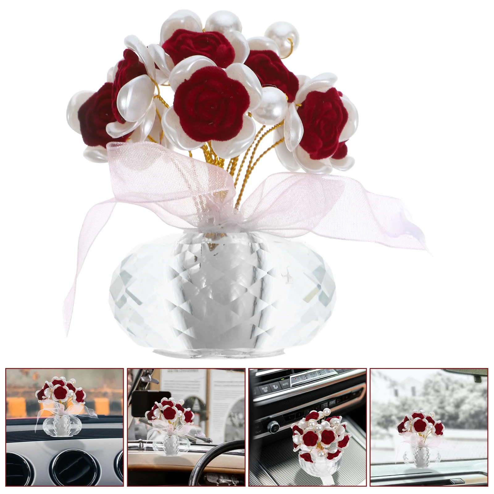 

Interior Dashboard Shape Crystal Ornament Ornament Elegant Car Car Accessories Elegant Decorations For Vehicle Auto Styling