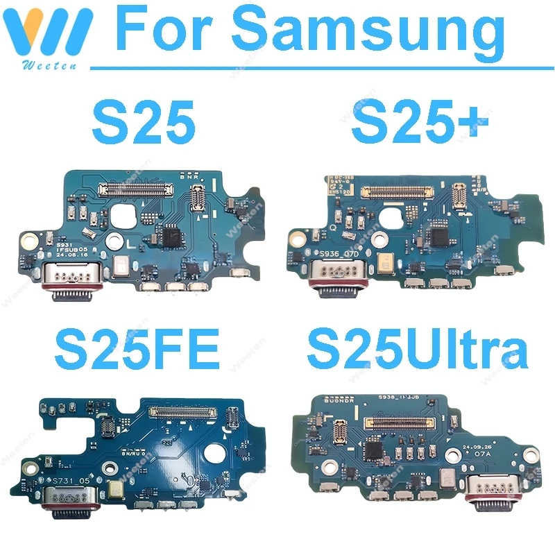 

1Pcs USB Charging Jack Board For Samsung Galaxy S25 Plus Ultra FE S25+ SM-S931 S936 S938 S731 Type-C USB Charger Port Flex Cable
