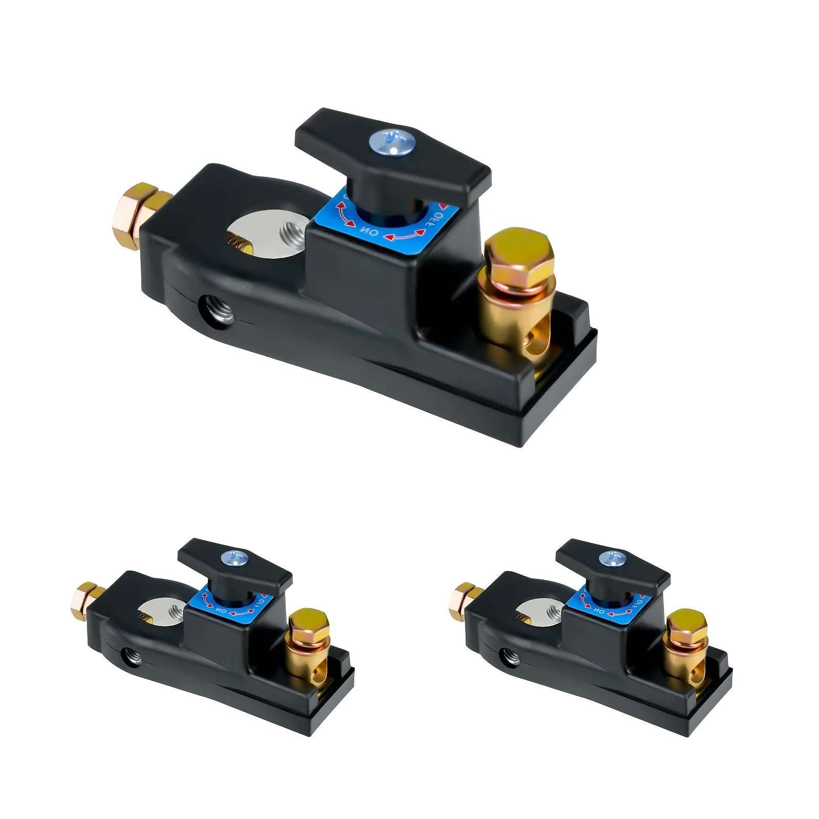 

Universal CarBattery Disconnect Switch Anti-Leakage Isolator with Copper Terminals12V/24Vfor Vehicle Truck Boat RV Prevent Drain