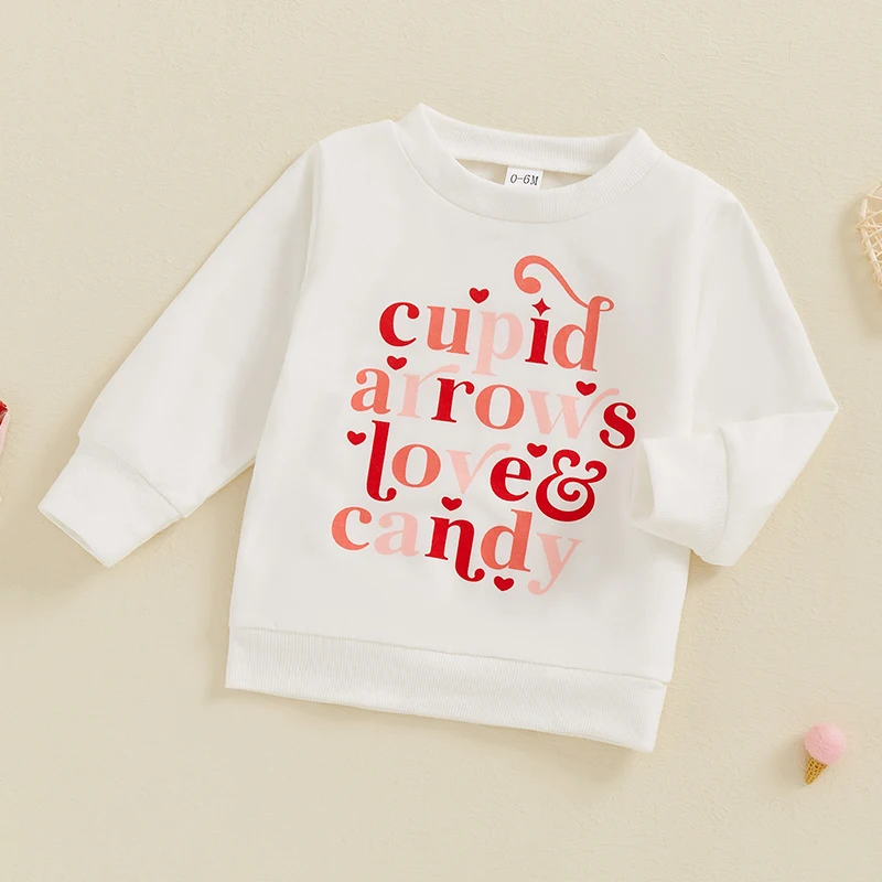 

Cute Toddler Valentine s Day Hoodies Adorable Heart Print Long Sleeve Pullover Baby Sweaters Warm Winter Tops for Kids