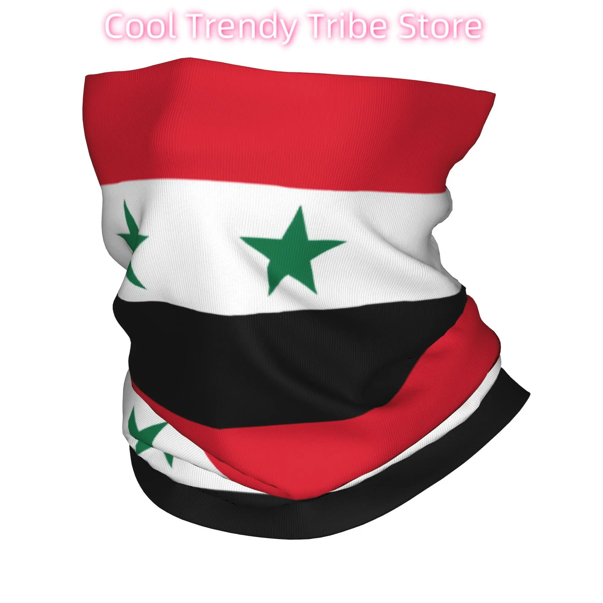 

Custom Syria Flag Classical Winter Headband Neck Warmer Men Women Ski Hunting Tube Scarf Face Bandana Gaiter