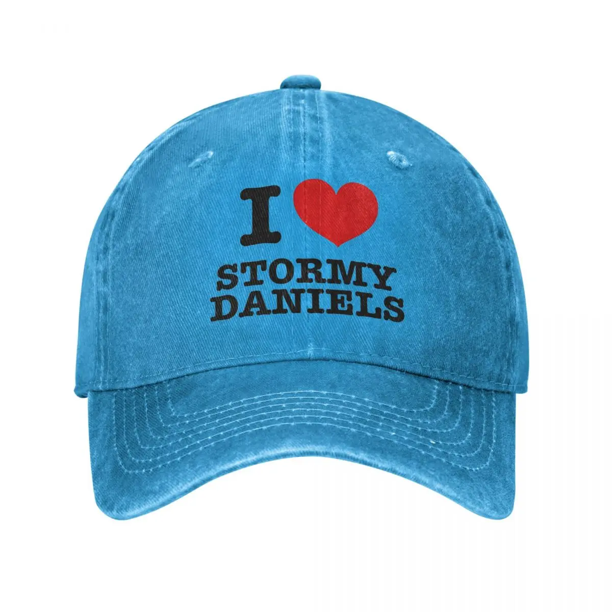 I HEART STORMY DANIELS Unisex Style Baseball Caps Distressed Denim Hats Cap Classic Outdoor Activities Adjustable Sun Cap