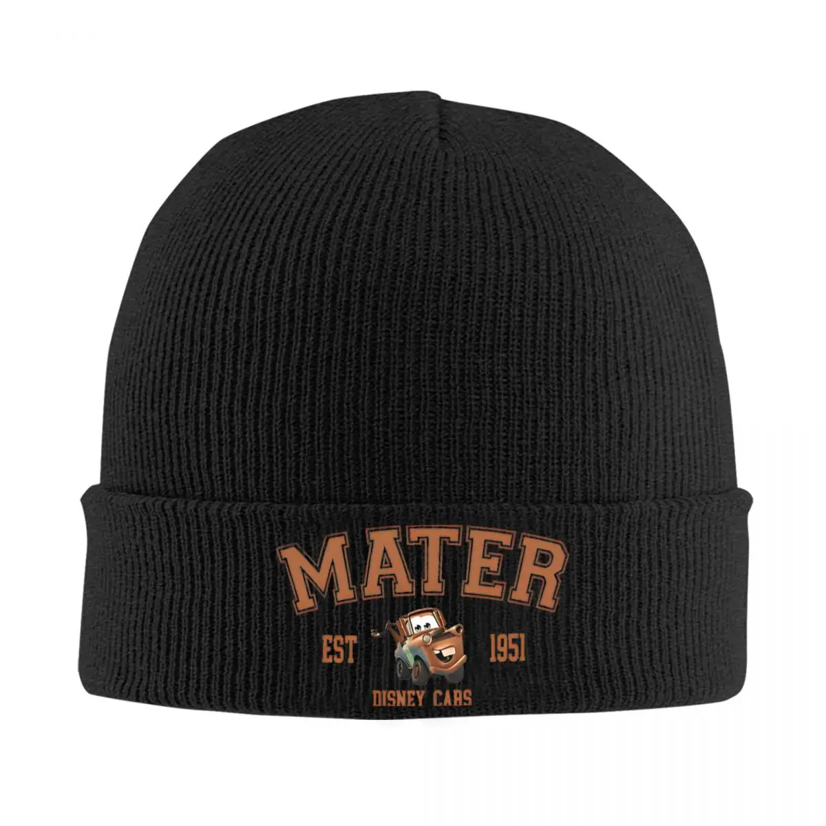 Matter Brown Car Lighting Car Beanie Hat For Men Women mcqueen Warm Knitted Skull Cap