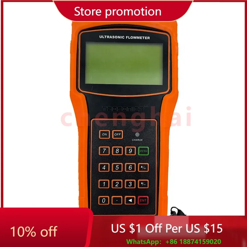 

TUF-2000H Digital Ultrasonic Flowmeter Flow Meter with Standard Transducer TM-1 Measuring Range DN50-700mm