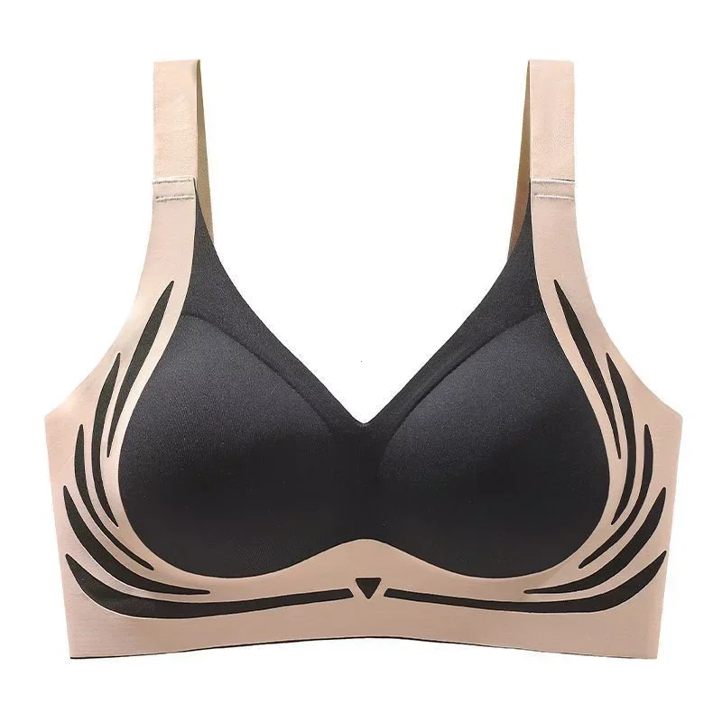 

Super Gather Wireless Push-up Bra Women Gathered Up Soft Support Adjustable Underwear Anti-sagging Seamless Lift-up Bra