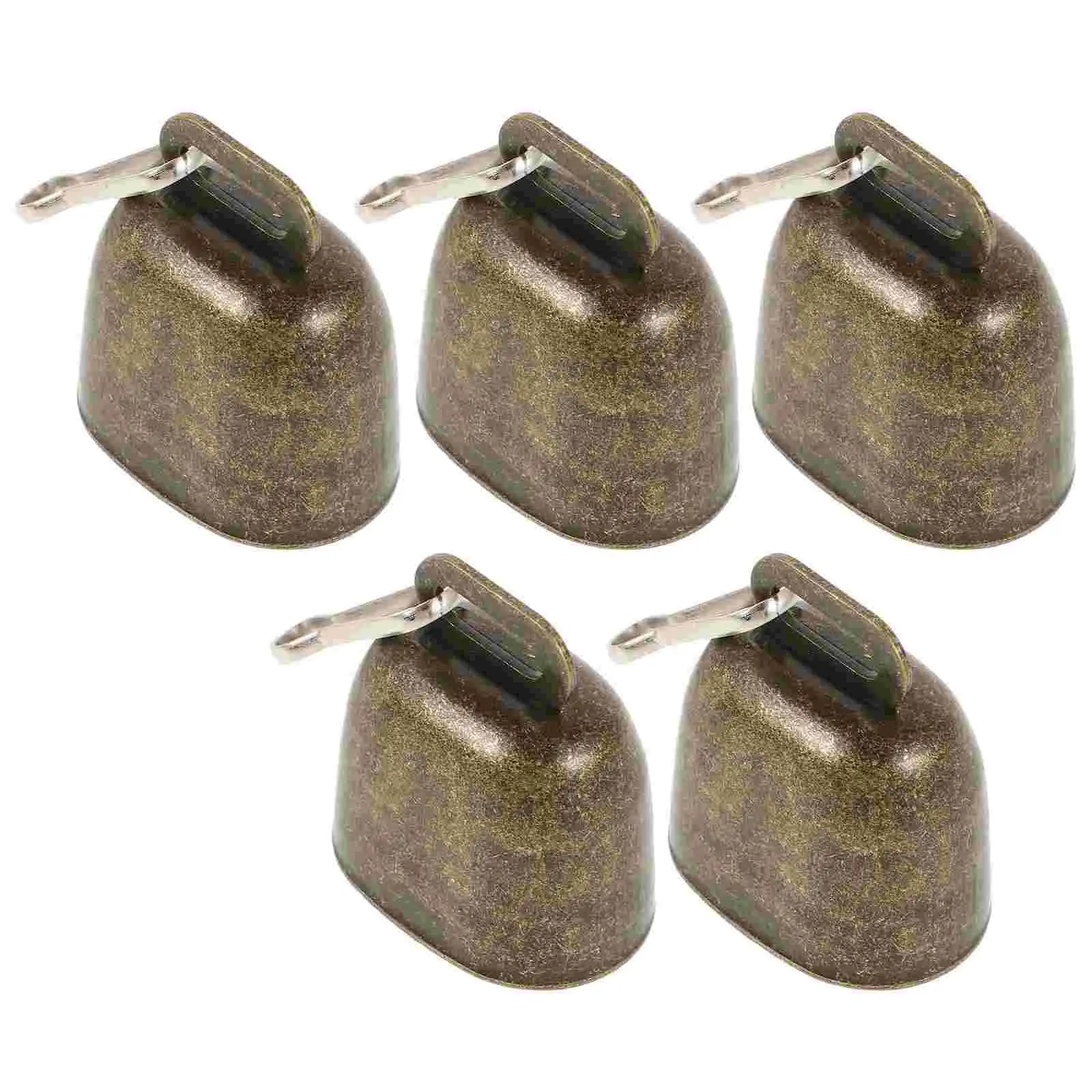 5 Pcs Cow Bell Cattle Bells Collar Pendant Decorations Small Cowbell Iron Vintage for Dogs