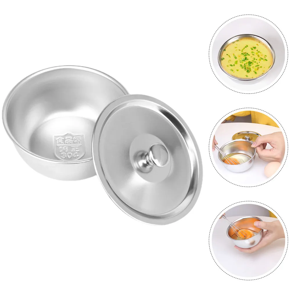 

190Ml Stainless Steel Kids Bowl Portable Baby Eating Bowl Lid for Meals Snacks Soups on The Go Dining