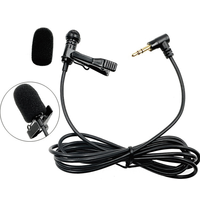 AM38M 3.5mm Lavalier Microphone Lavalier Mic Clip-on External Buttonhole Microphones for DJI Microphone 1.5M