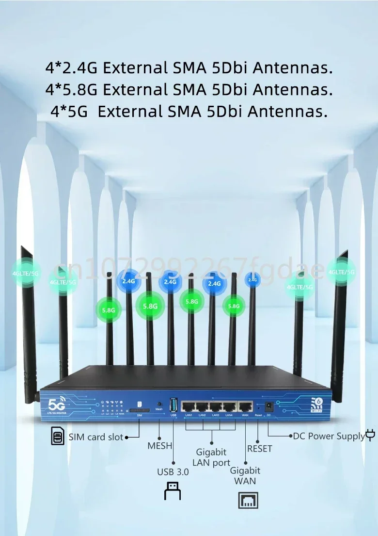 Z800AX 5G WiFi6 Router, Suitable for Home/office/enterprise 1000Mbps Networks