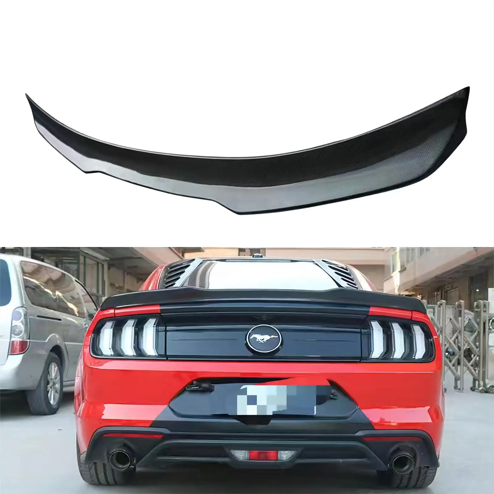 

New Real Carbon Fiber Material Rear Trunk Spoiler Wing For Ford for Mustang 2015-2020 Auto Racing Car Styling Tail Lip Wing