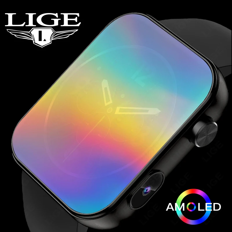 LIGE Photo Video Album Local Music Recording Smart Watch Large Memory Dynamic Video Dial Music Bluetooth Call Smartwatch Men