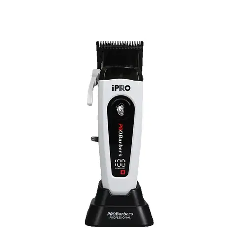 New PROBarbers Magnetic Cover Electric Hair Clipper LED Display With Base USB Clippers Professional Hair Cutting Machine