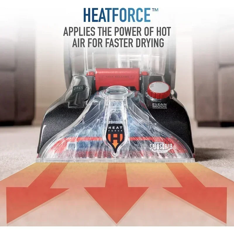 D2BHoovvers PowerScrub Elite Pet Upright Carpet Cleaner Shampooer,Lightweight Machine,with Storage Mat,FH50250B