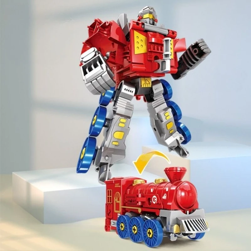 Combinaison de Train 3 en 1, jouet Robot à déformation, figurine d'action Convertible, modèle en plastique, voiture Robot, jouet série Anime, cadeau pour enfants