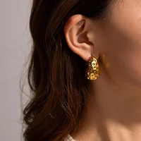 Gold Hoop Earrings Set for Women, 9 Pairs Hypoallergenic Statement Open Pearl Hoops Earring for Multipack, Gold Chunky Hoop Earrings for Women Trendy Jewelry - Image 2