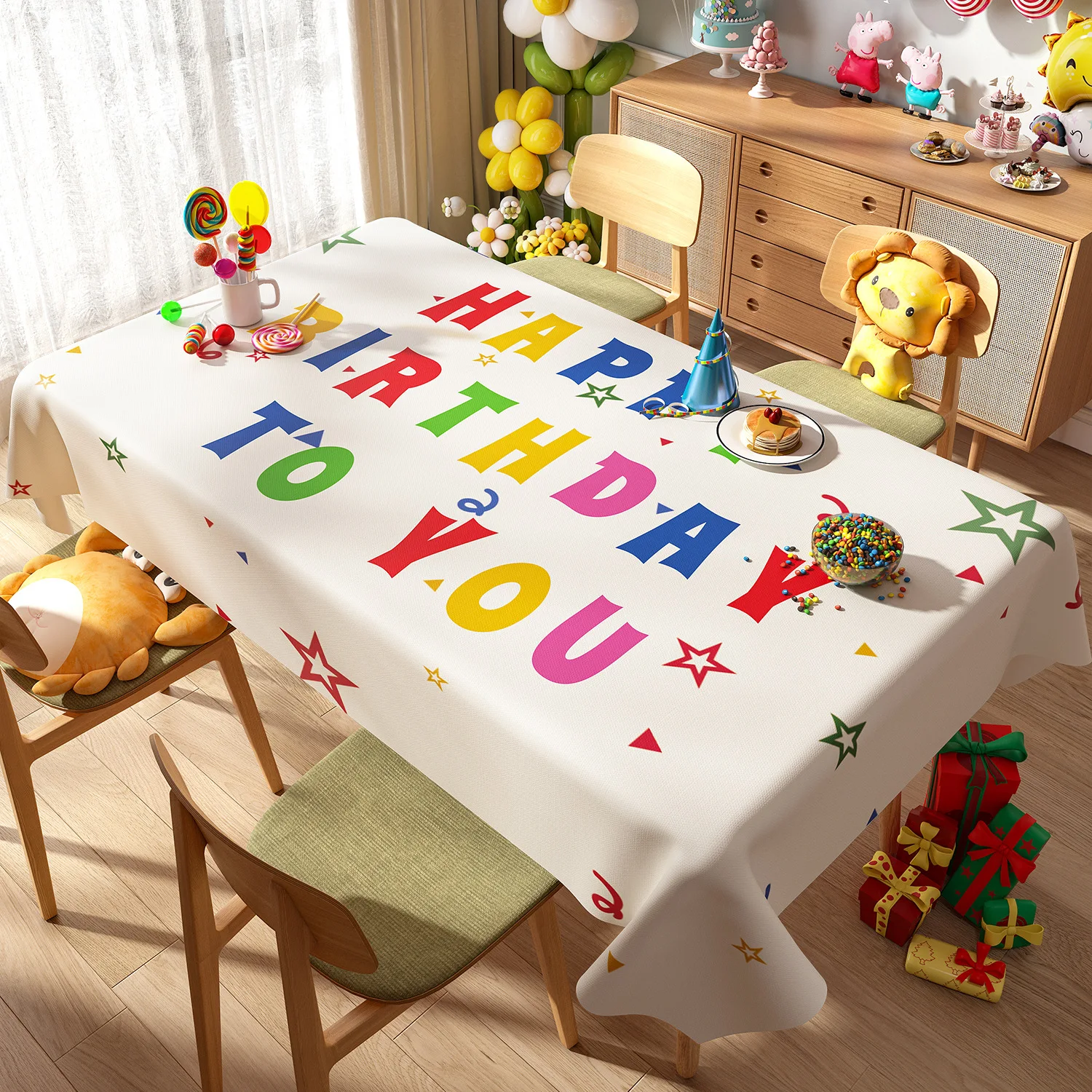 Birthday PVC Tablecloth Waterproof Oilproof Heat Resistant Scratch Resistant Easy Clean Odorless Party Decor 6 Patterns