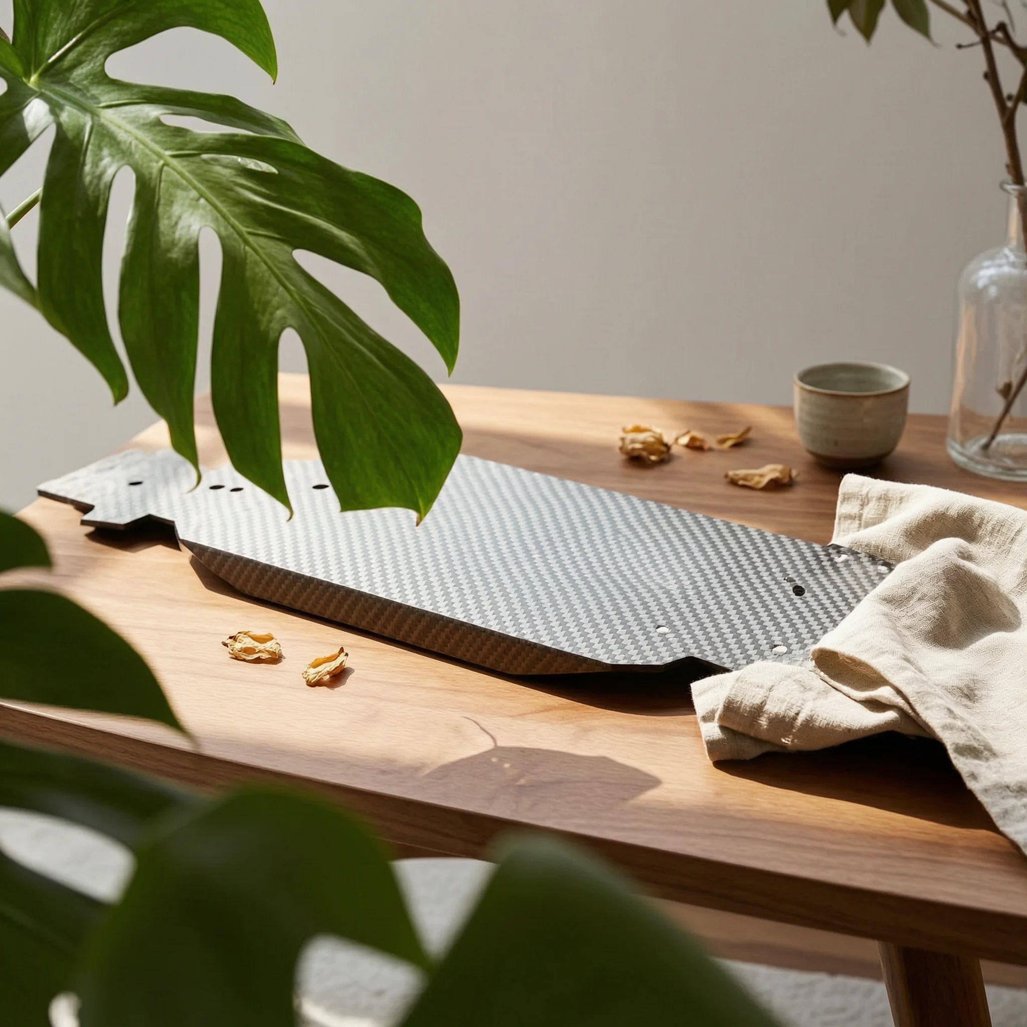 Carbon Fiber Chassis Plate Woven Texture Curved Chassis Plate Lightweight High Strength