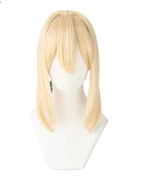Cosplay Ponytail Violet Evergarden Women Personality Bun Blonde Cosplay Costume Hair Heat Resistant Wig + Wig Cap + Ribbon