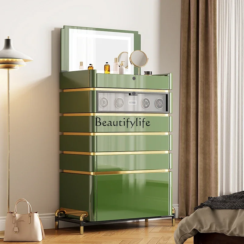

FG11-*Light luxury solid wood floor-to-ceiling jewelry cabinet Modern simple watch shaker Smart mirror Fingerprint lock