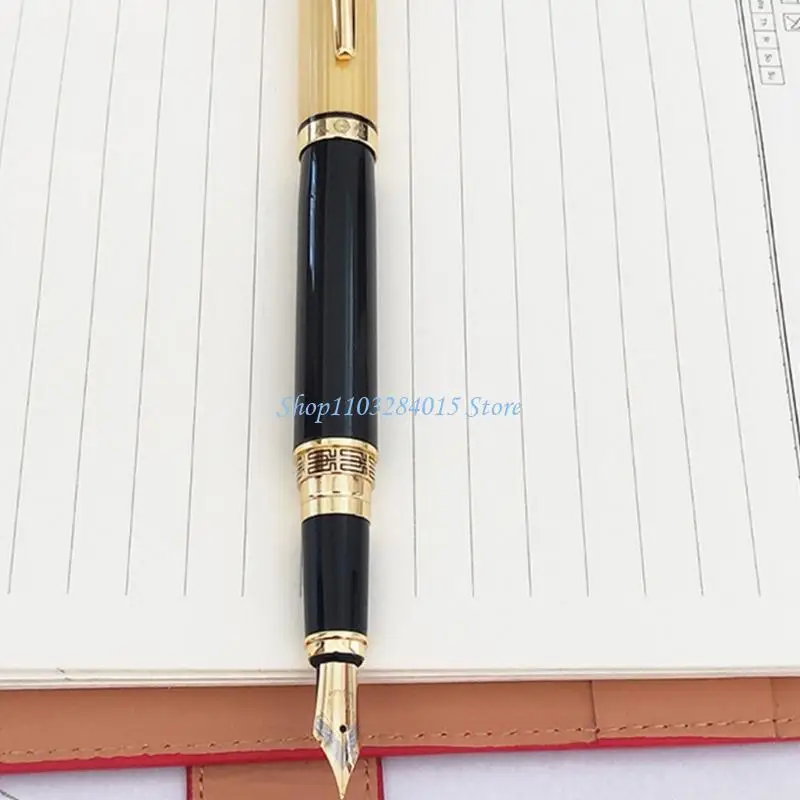 R6FF Stainless Steel Fountain Pen With Piston Filled Inks Cartridge For Students