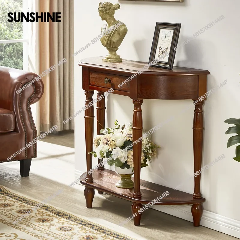 

American Vintage Console Table With Storage Thin Mid Century Classic Console Table Porch Entrance Stoliki Do Salonu Furniture