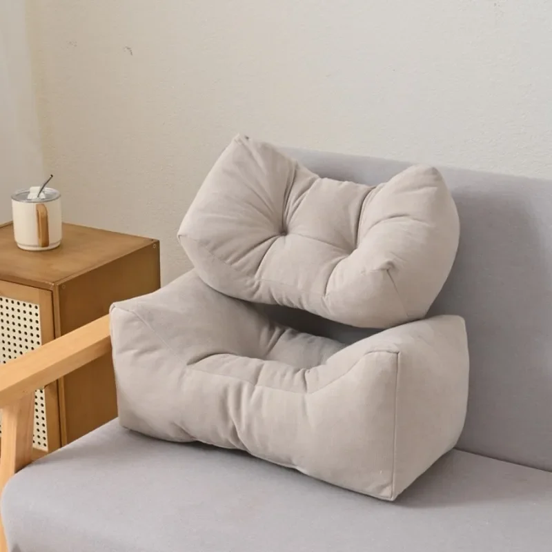 2026 New Japanese Minimalist Thickened Cushion Bedside Pillow Office Car Chair Lumbar Support Waist Rest Good Product Nap Pillow