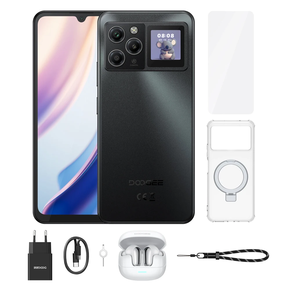 DOOGEE M30 Pro Smartphone 6,88 inch IP68 waterdicht Android 16 8000mAh batterij 1,3 inch achterdisplay 64GB(8+56) 256GB NFC Google Pay