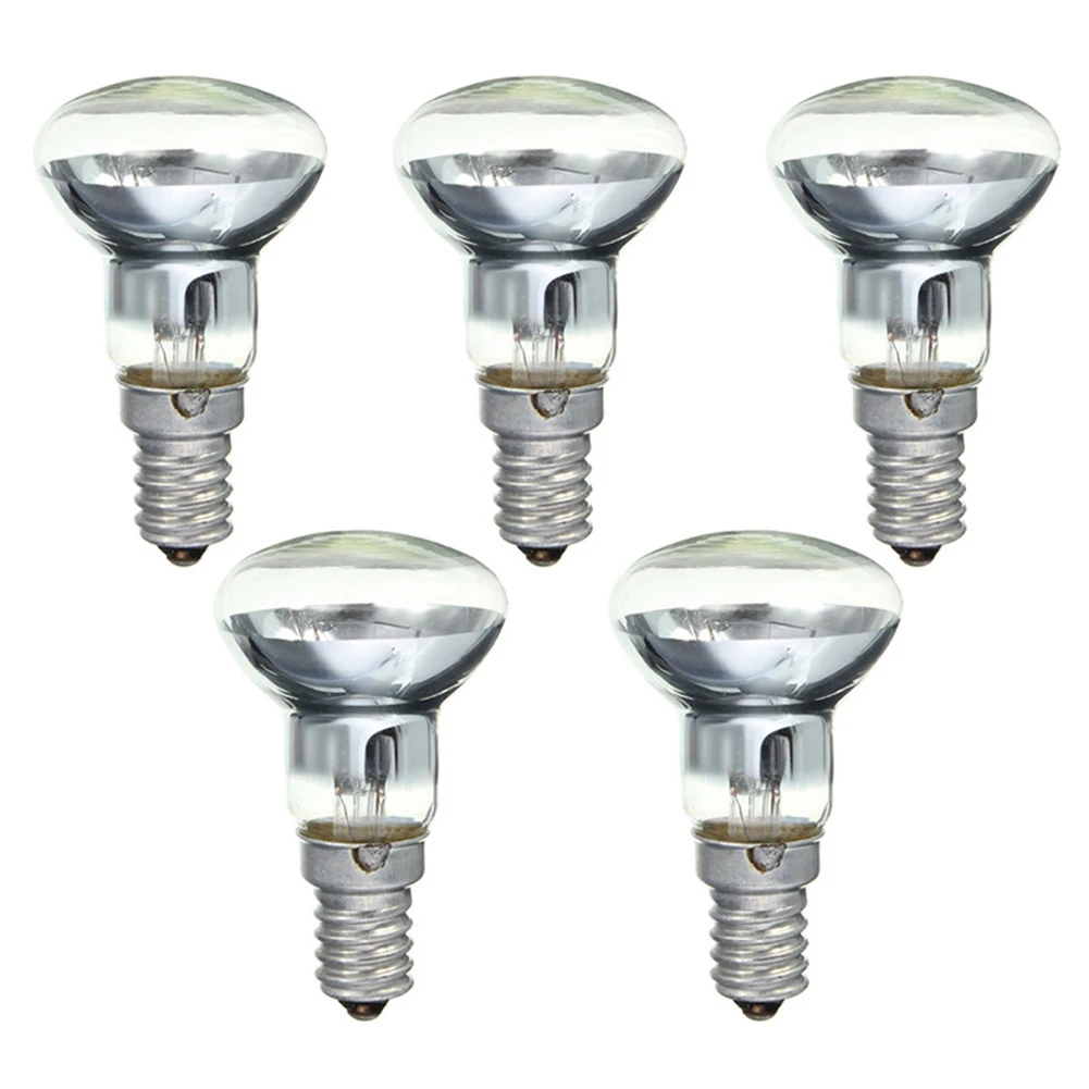 Lâmpada de substituição Lava Spotlight, Parafuso na lâmpada, Refletor transparente, Lâmpadas spot, incandescente, E14, R39, 30W, 5pcs