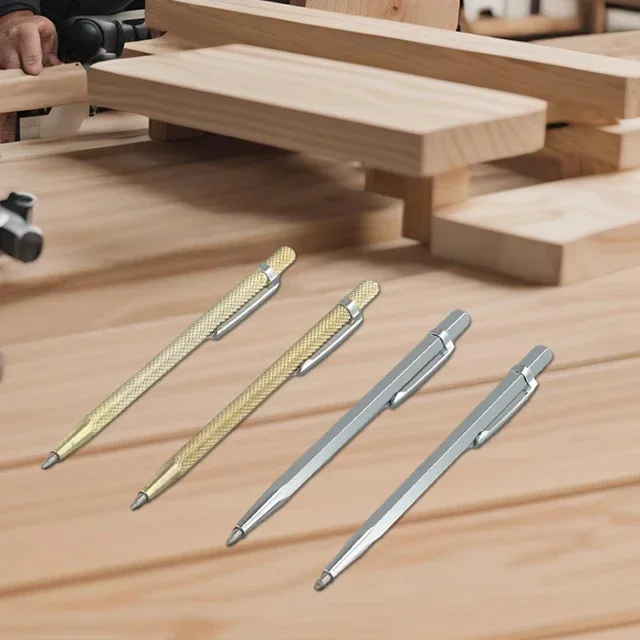 4-Pack Carbide-Tipped Glass Marking Pen for Tile Cutting Line Drawing on Steel Iron Ceramic Marble and Other Surfaces