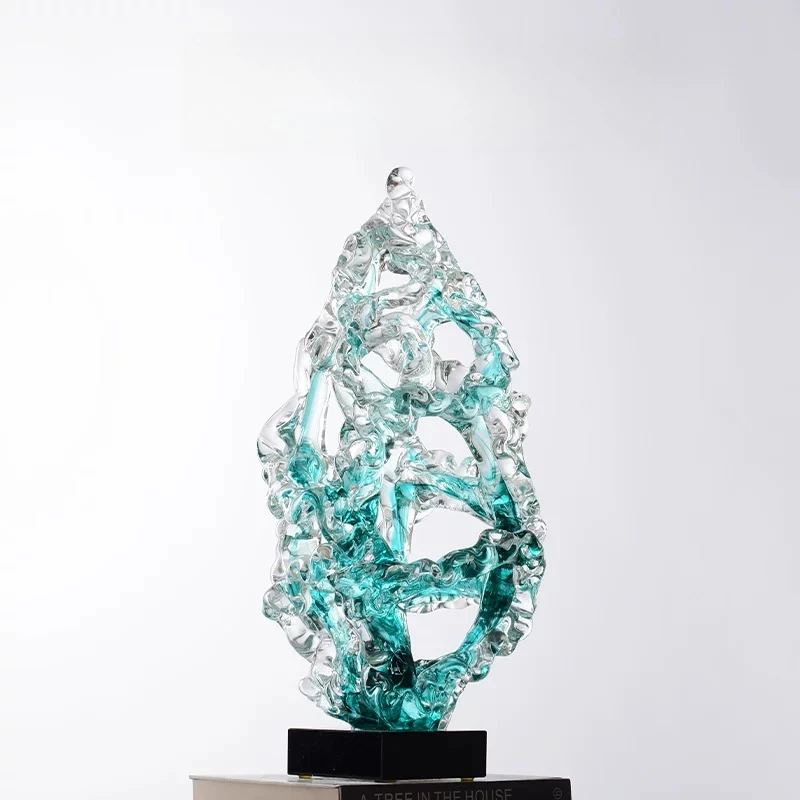 Glazed Taihu Stone Ornament, Light Luxury and High-End Feel, Living Room Housewarming High-End Dining Room Entrance Decoration