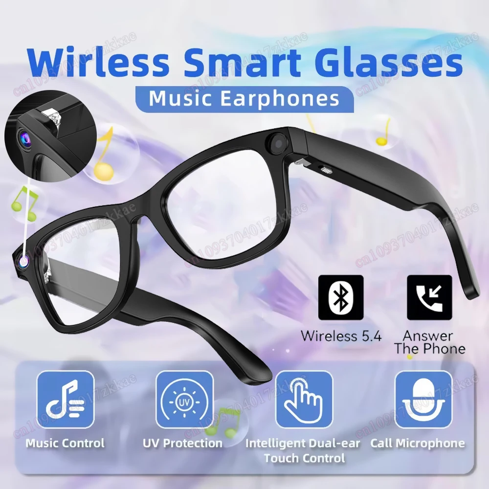 

Новые умные очки HD-камера, очки с искусственным интеллектом, камера, фото-видеозапись, водонепроницаемые антисиние солнцезащитные очки, умные очки с голосовым помощником