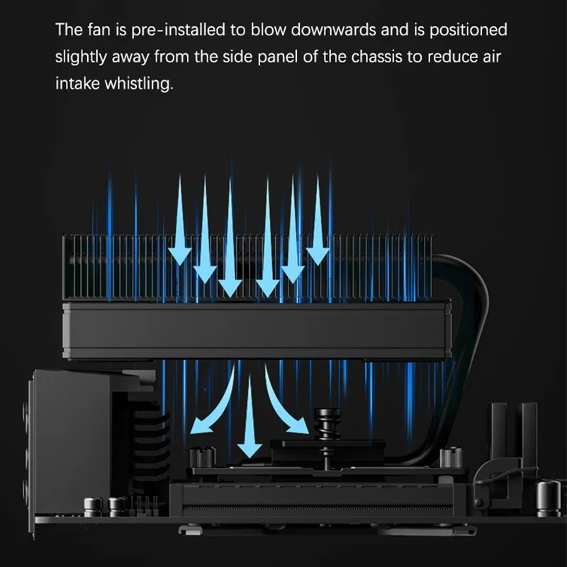 ID-COOLING IS-77-XT 77mm Height 6 Heat Pipes CPU Cooler 120mm Fan 47.5CFM 3000RPM For Intel LGA1851/1700/1200/115X AMD AM5/AM4 view 3