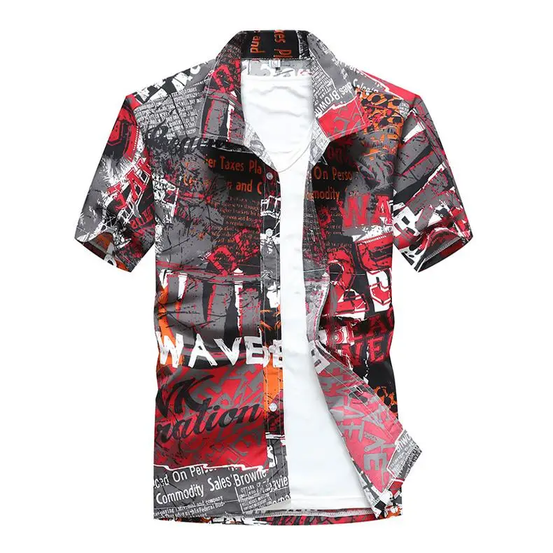 

Summer Mens Hawaiian Casual Collar Shirts Short Sleeve Button Coconut Tree 3D Print Beach Floral Fashion Vintage Male Clothing