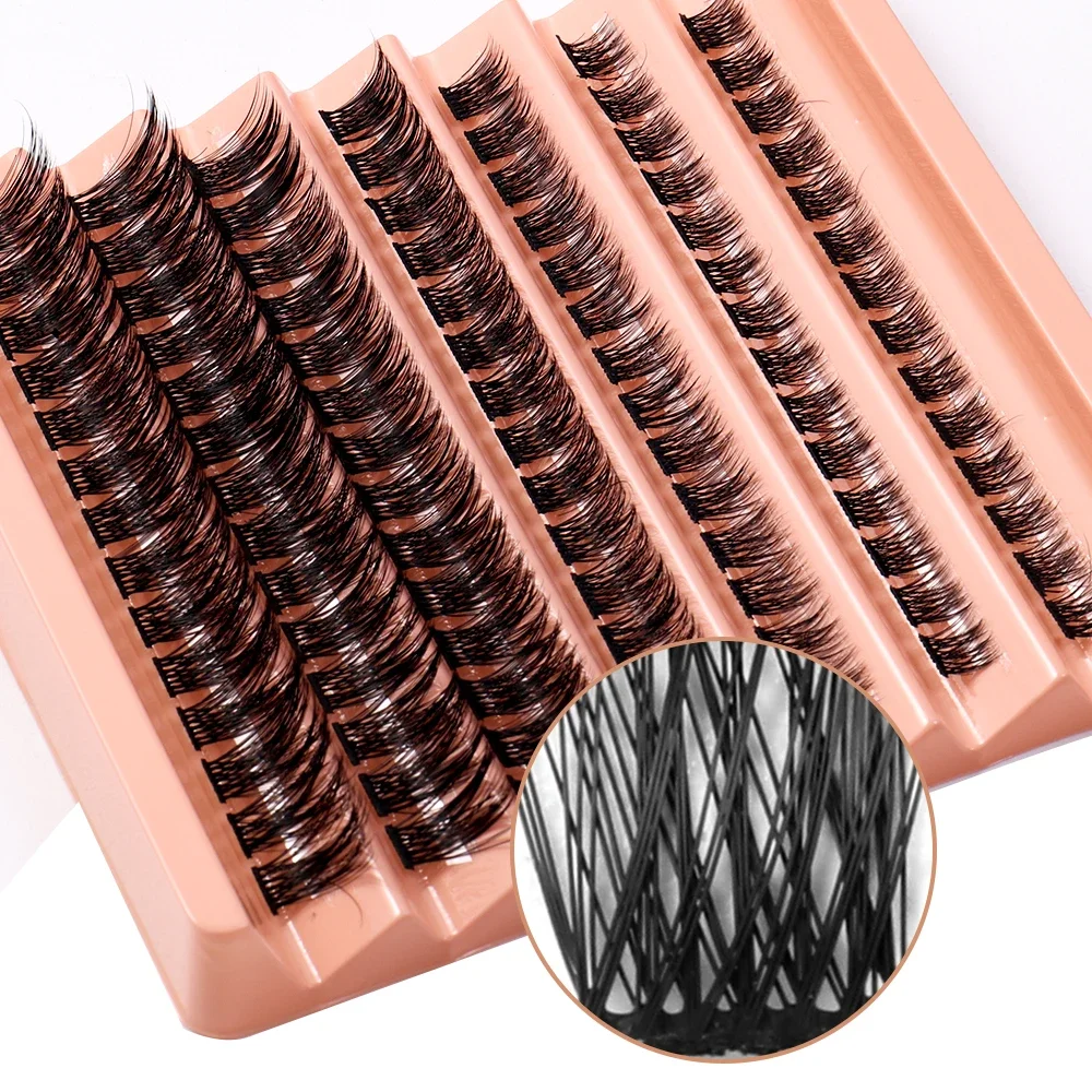 Lash Clusters 96Pcs Individual Cluster Lashes DIY Eyelash Extension Super Thin Band Resuable Soft Glue Bonded Lash Extensions