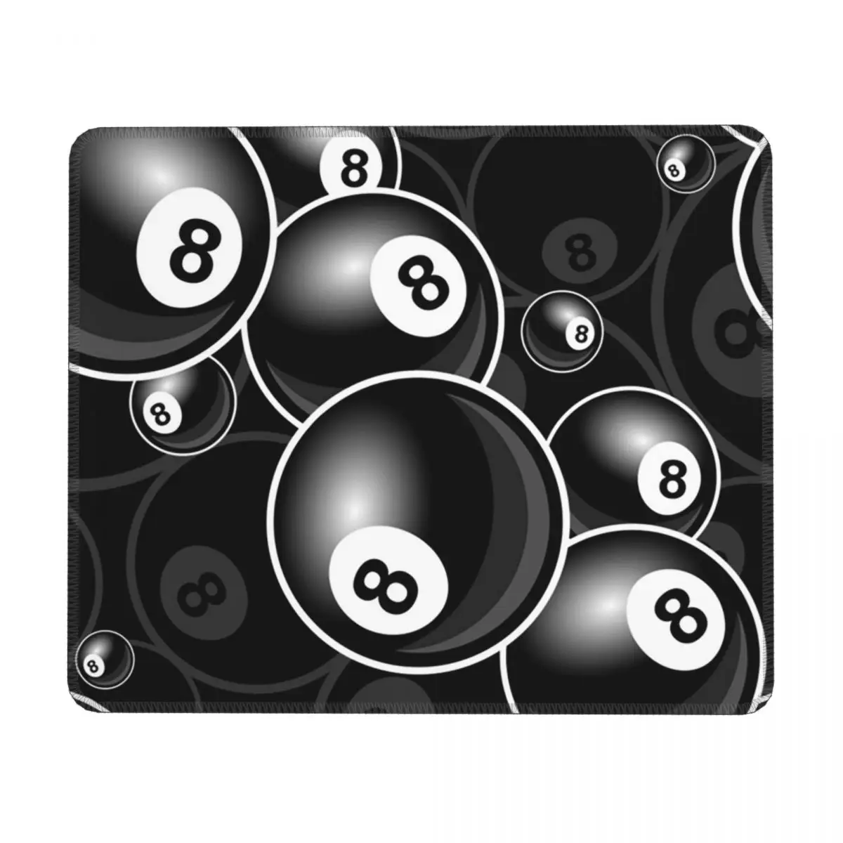 Billiards Black 8 Ball 8-Ball Black And White Multi-size Mouse Pad Computer Keyboard Mouse Mat Gamer PC Laptop Desk Mat