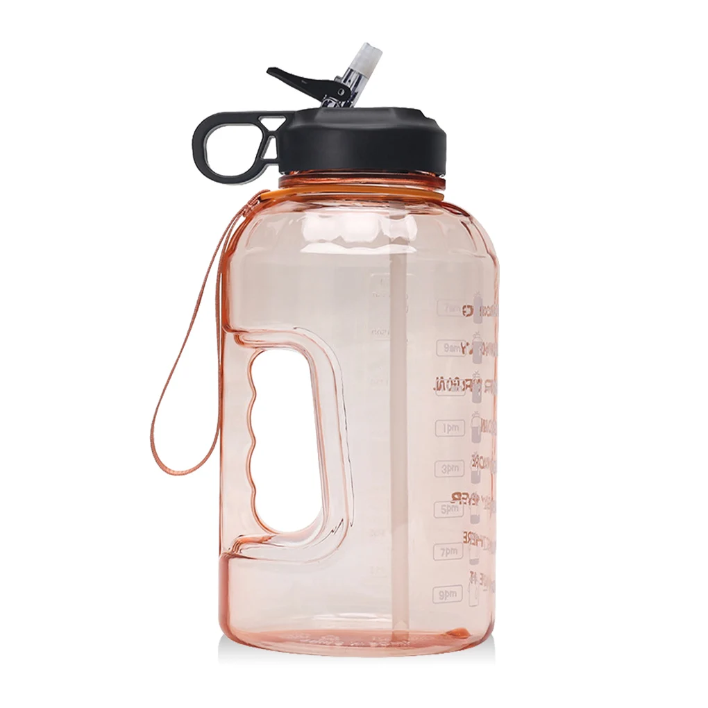 2.2L Motivational Water Bottle Half Gallon Plastic Jug Travel Mug