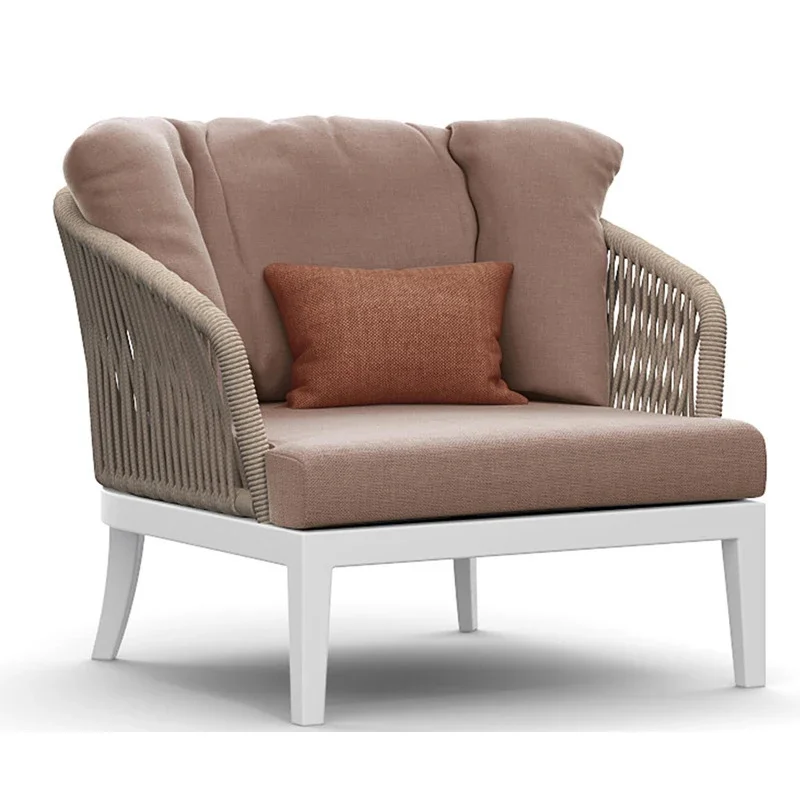 

Garden Metal Rattan Woven Courtyard Balcony Handwoven Lounge Furniture Outdoor Chairs Set