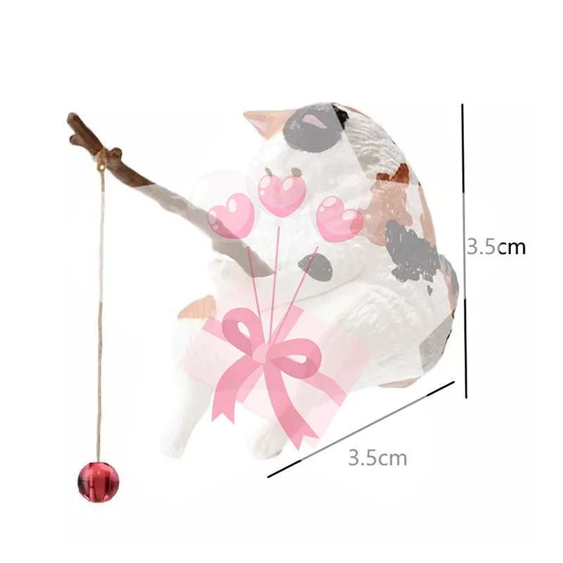 Fish Tank Fishing Cat Hanging Creative Landscape Office Ornaments Fishing Fun Mini Decorative Micro-Landscape