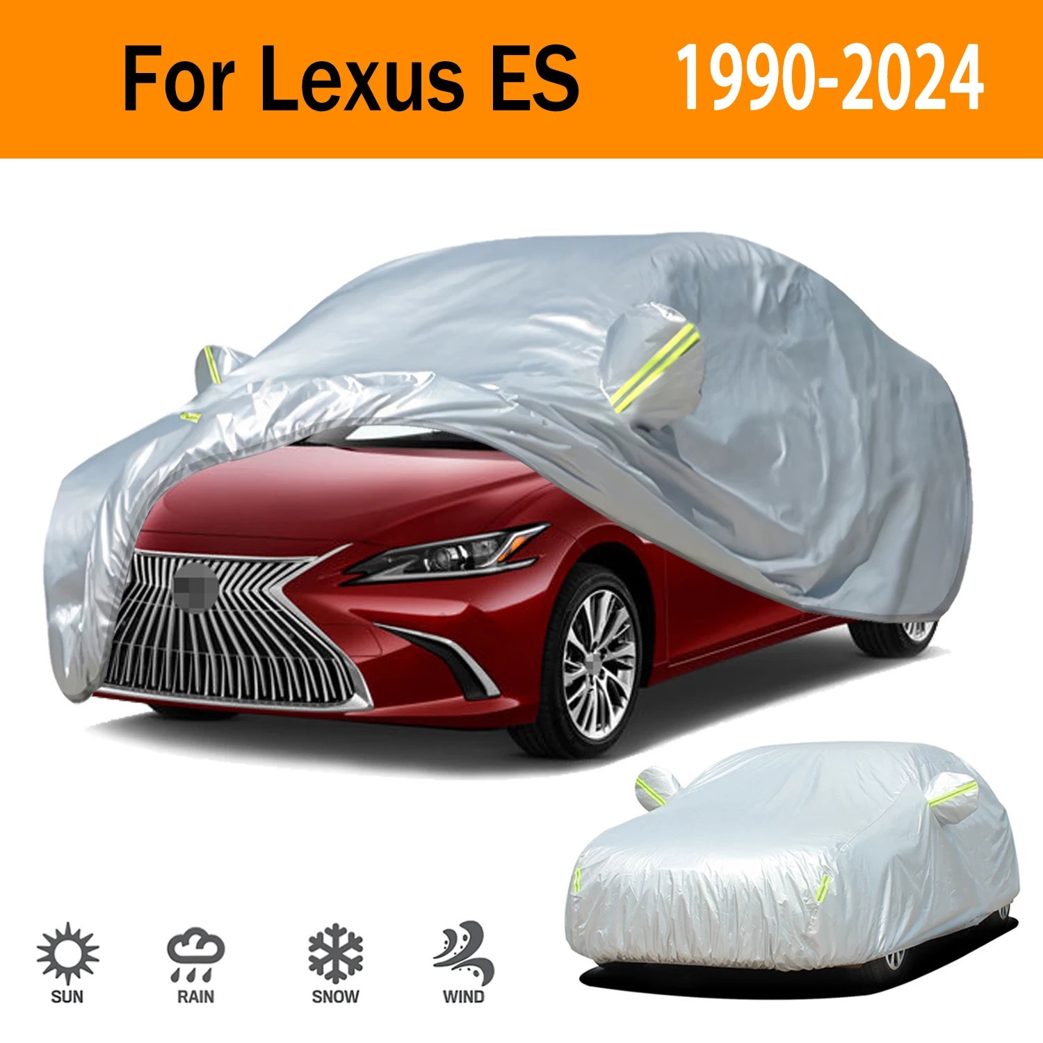 

190T Car Cover Protection Sunscreen Heat Insulation Dust Resistant Scratch For Lexus ES 1990-2024 Car Exterior Accessories
