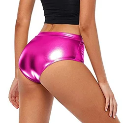 Womens Sexy Hot Metallic Booty Shorts Shiny Skinny Panties Short Pants for Rave Dance Music Festival Carnival Party Bottoms Club