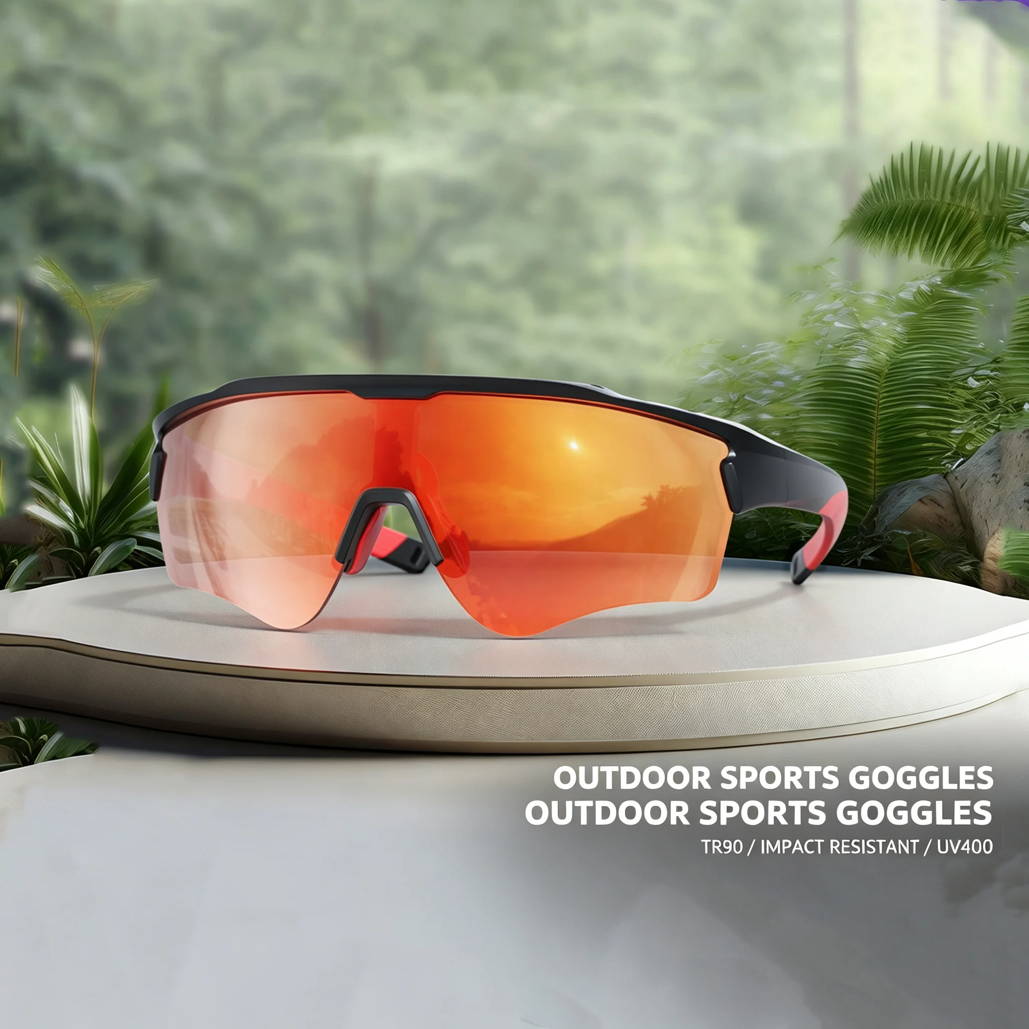 VEITHDIA Half Frame Fashion TR90 Sports Sunglasses Impact Resistant Running Mountain Bike Riding Exercise Goggles VY117 Eyewear