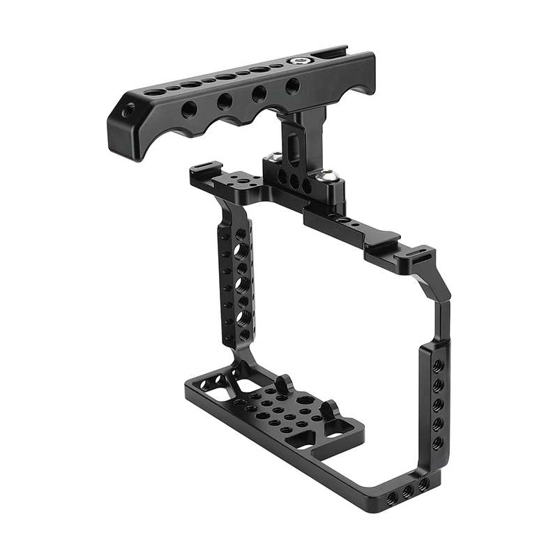 CAMVATE Full Camera Cage Rig with Top Handle & Cold Shoe Mounts & NATO Rail Special For Panasonic Lumix GH6