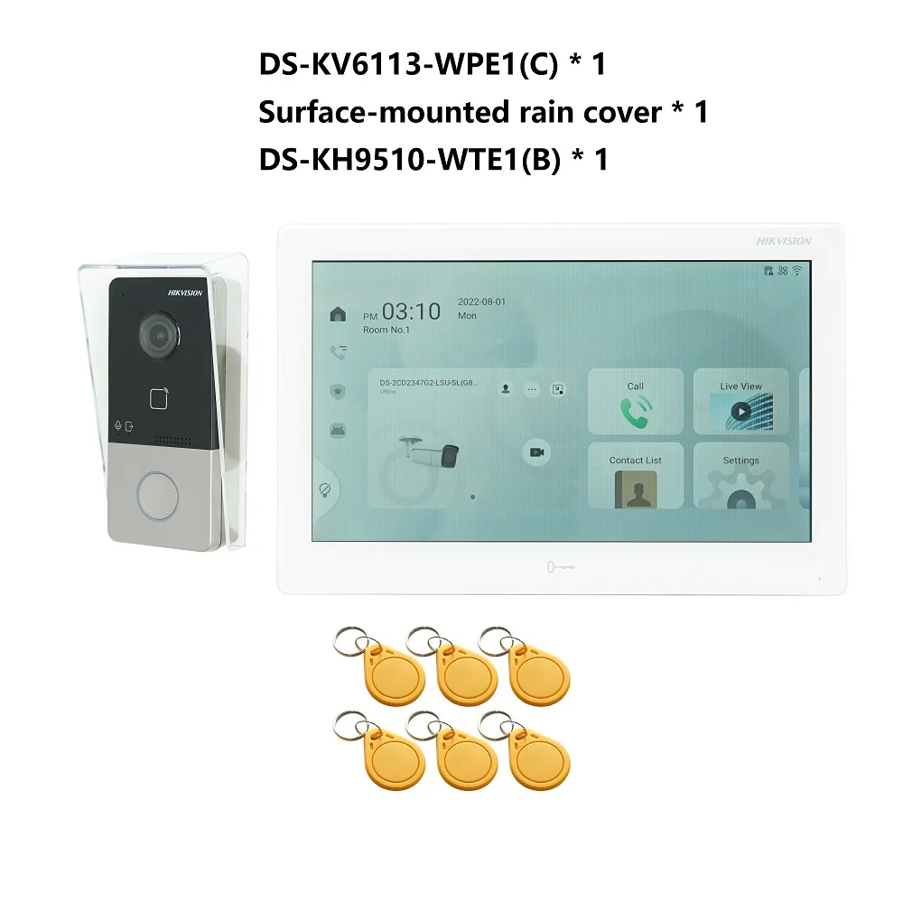 Imagem -02 - Hikvision-kit de Vídeo Intercom com Poe Switch Multi-idioma 802.3af Ds-kv6113-wpe1 c Ds-kh9510-wte1 b Poe Switch