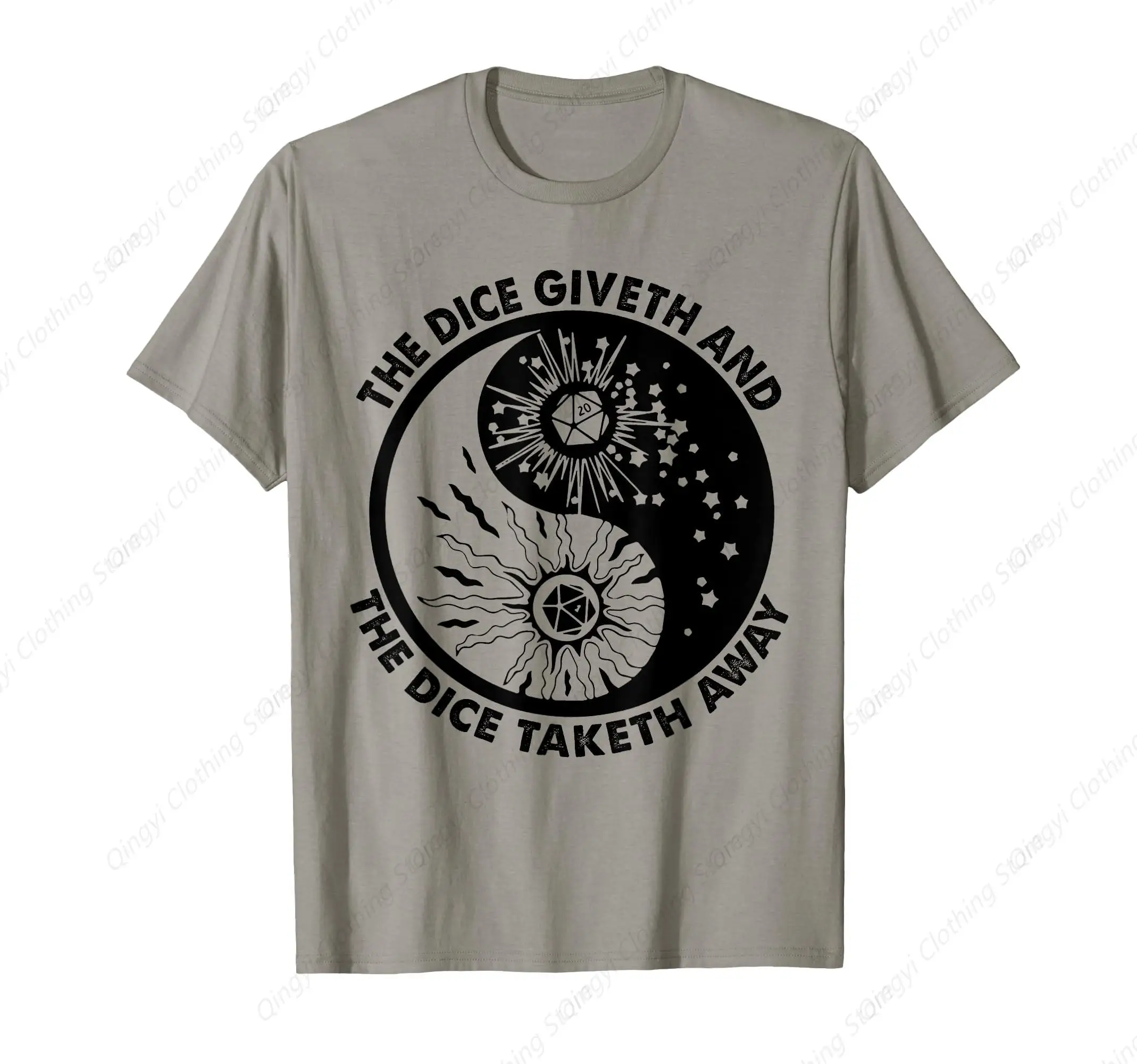 

The Dice Giveth Taketh Away Yinyang Roleplaying Dice Gamer T-Shirt
