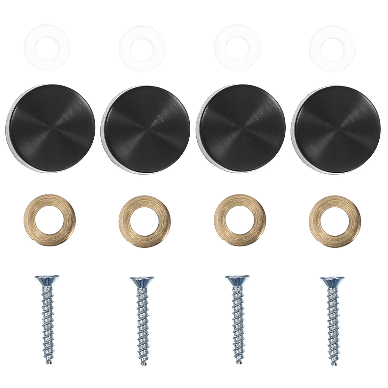 

5Sets Stainless Steel Screw Nails Decorative Thickened Self-Tapping Screw Nails for Advertising Board Furniture Glass Mirror