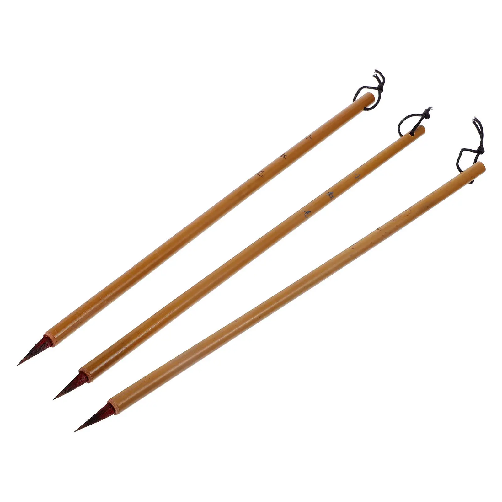 3Pcs Chinese Calligraphy Brush Set Small Portable Writing Pens for Calligraphy Painting Watercolor Ink Beginners Students
