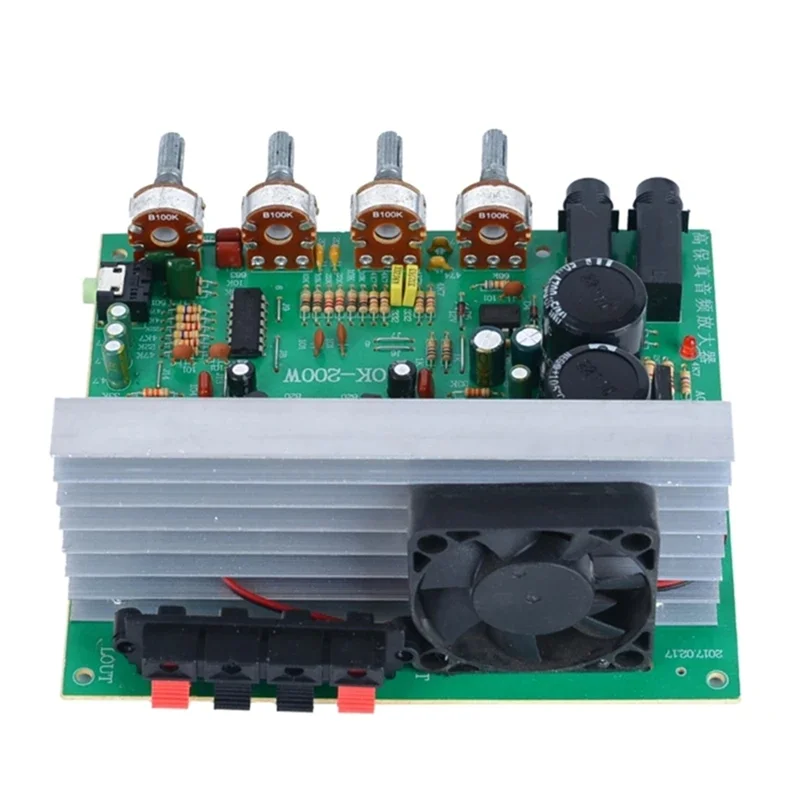 ABJF-New OK200W 2Channel 4-8Ohm Amplifiers Module Board Double Group AC18-26V 2 Channel Power Amplifiers Board Finished