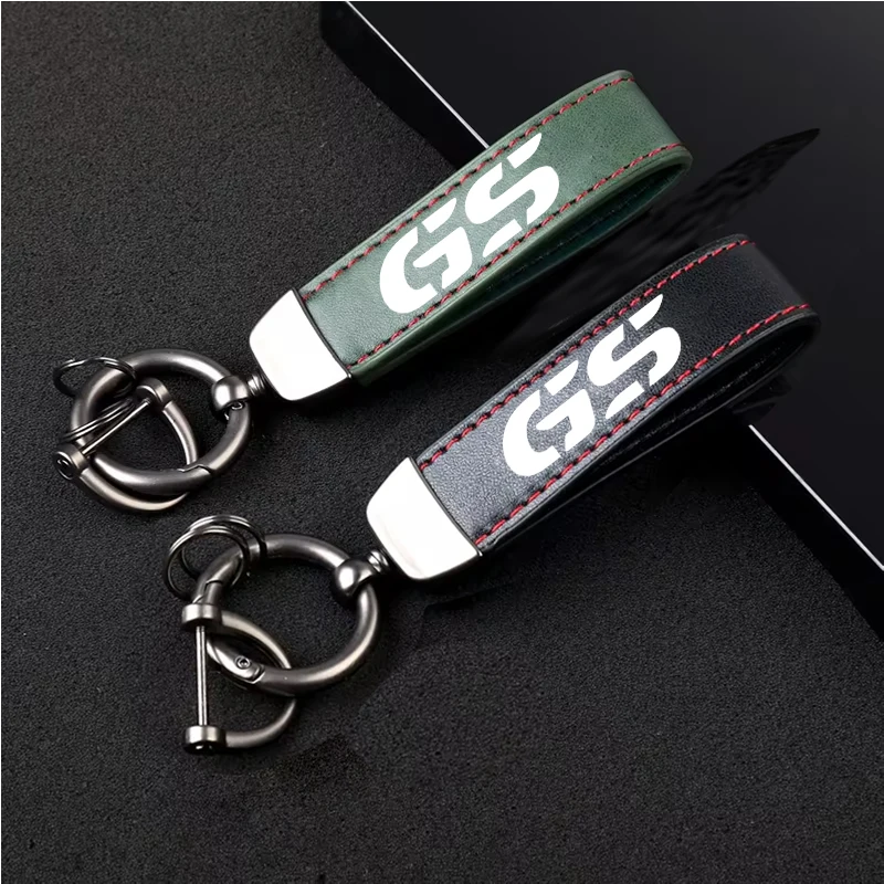 1PCS Motorcycle Metal PU Leather Motorcycle Keychain Ring Accessories For BMW  R1250GS 1250 GS R 1200 GS1200 LC Accessories