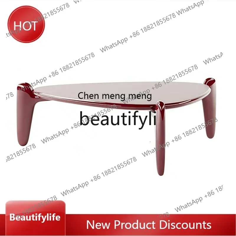 cn8350 ss Modern Minimalist Painted Coffee Table Small Apartment Home Living Room Creative Triangular Coffee Table