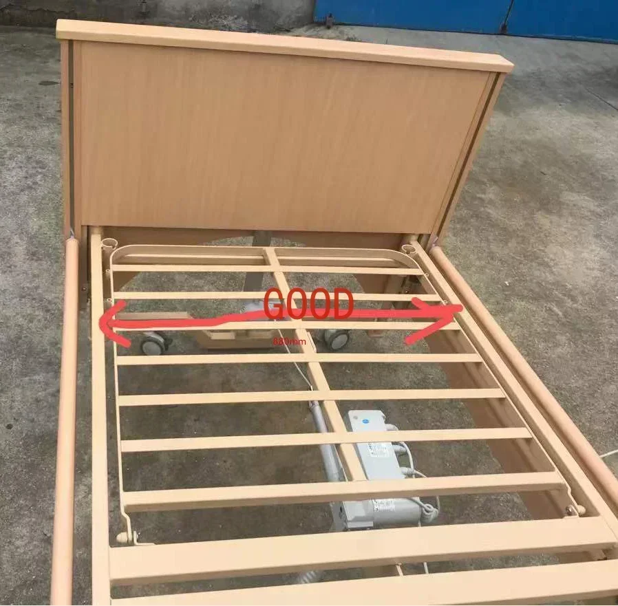 Schienale elettrico per la cura della casa a 6 funzioni, letto rotante in legno per la cura degli anziani